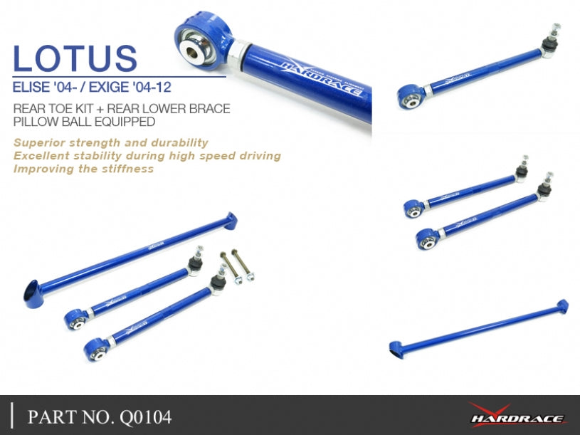 Bara rigidizare kit corectie convergenta inferior spate Hardrace pentru Lotus Elise / Exige - Q0104