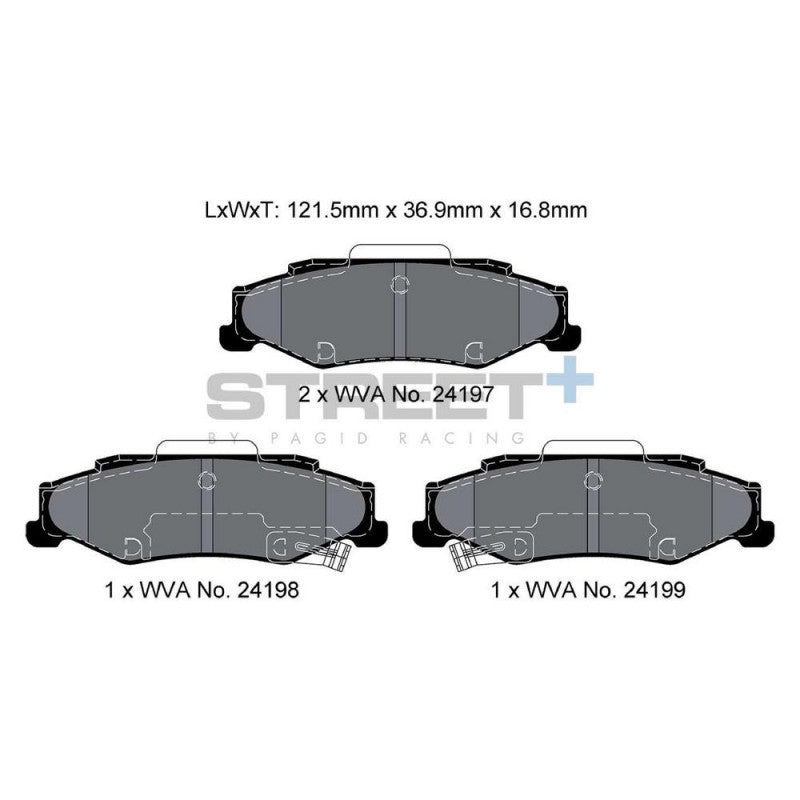 Placute Frana Pagid Street+ T8063