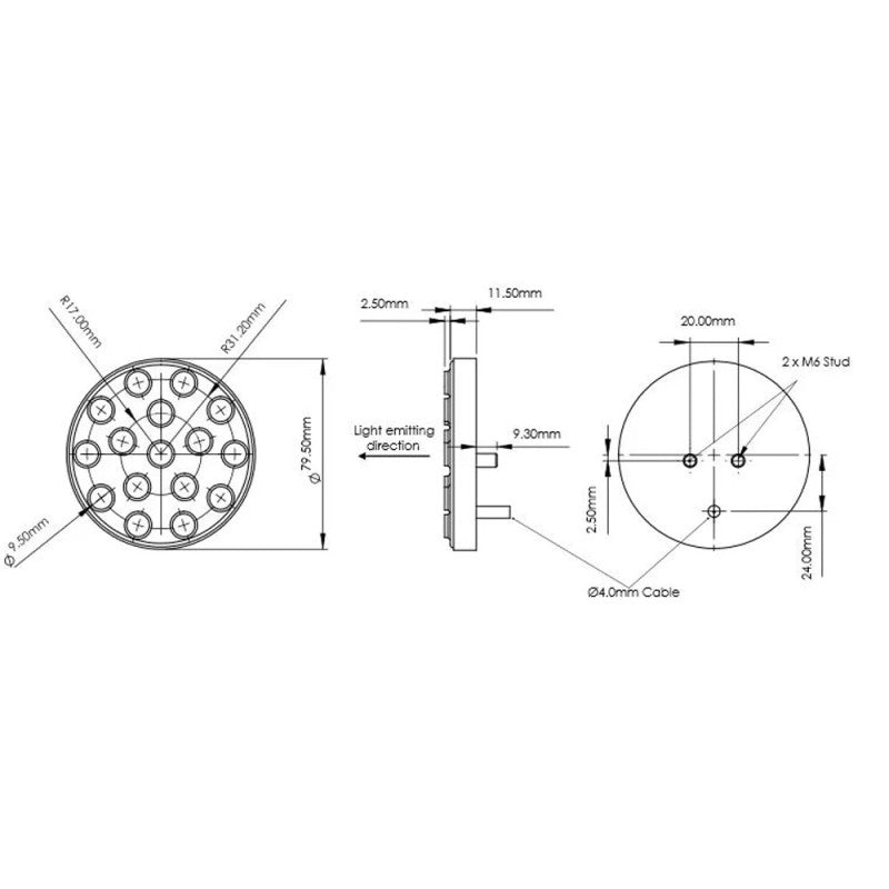 Stop Ploaie LED Circular Cartek FIA 8874-2019