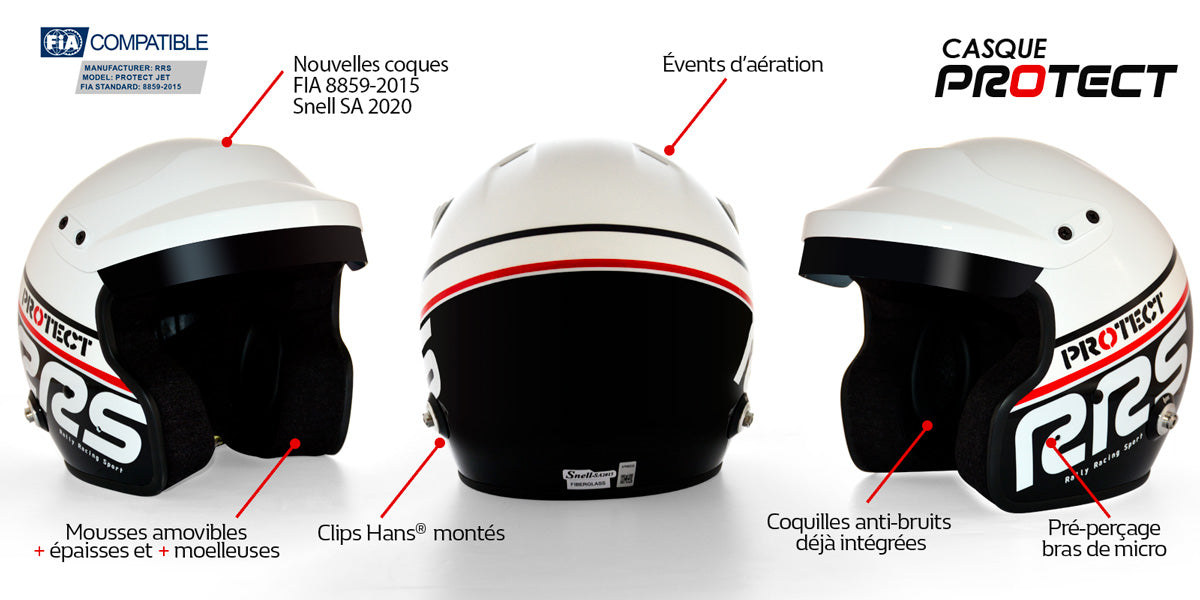 Casca FIA RRS PROTECT JET Negru