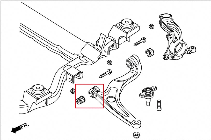 Set bucse brat suspensie inferior fata, capat fata Hardrace pentru Volkswagen Transporter - Q0660