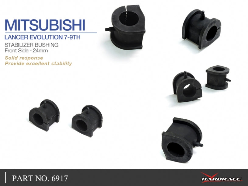 Set bucse suport bara stabilizatoare fata Hardrace pentru Mitsubishi Lancer Evo - 6917