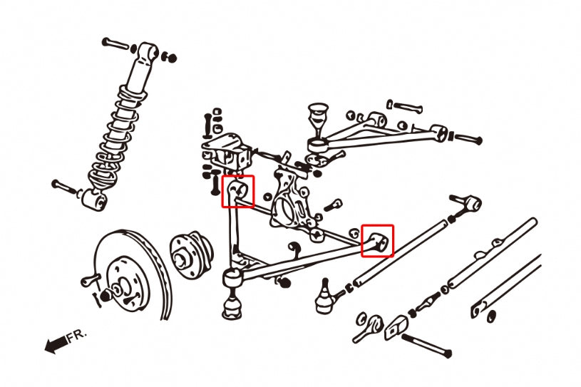 Set bucse brat suspensie inferior spate Hardrace pentru Lotus Elise / Exige - 7589