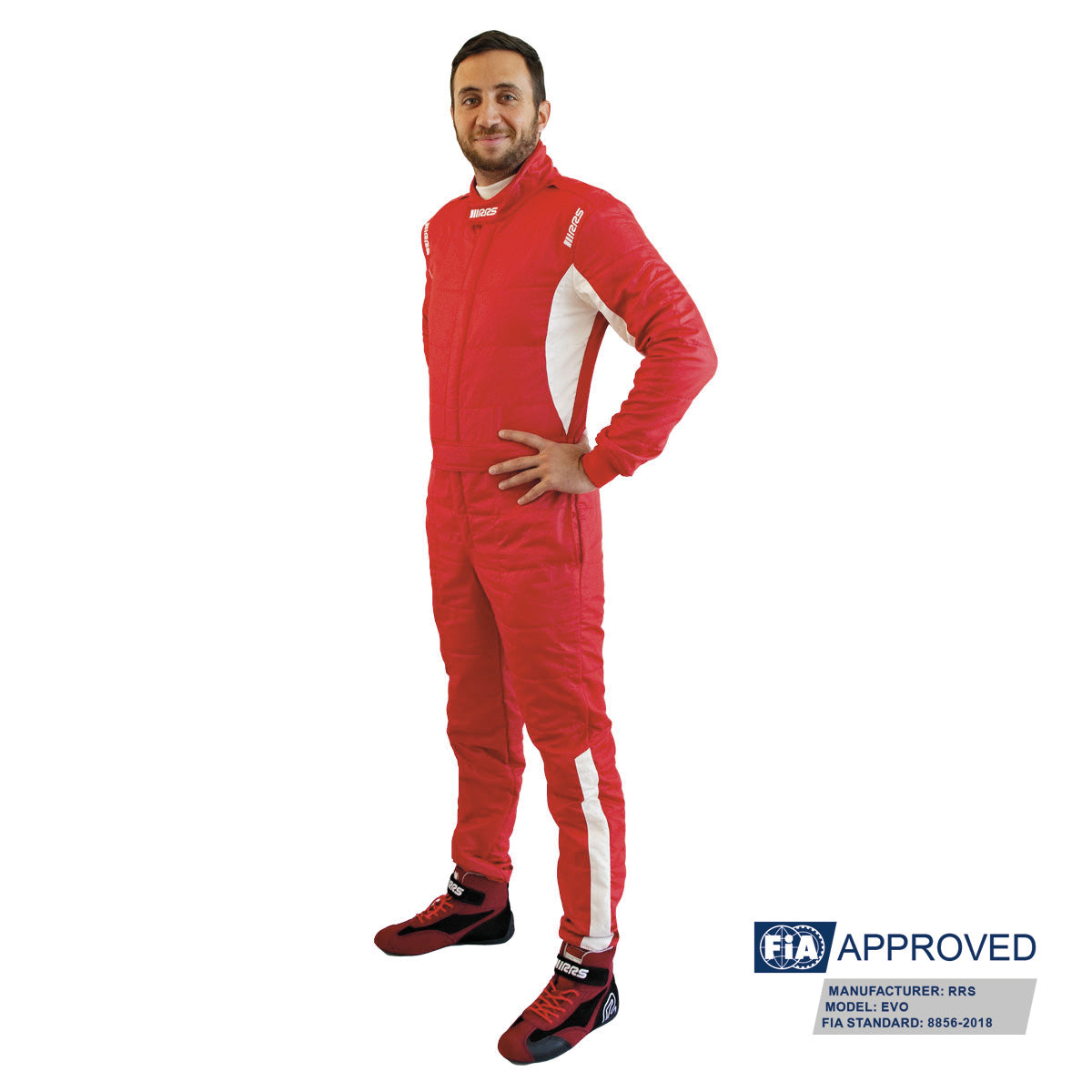 Combinezon FIA RRS DIAMOND STAR RACE SUIT RED