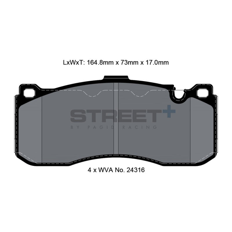 Placute Frana Fata Pagid Street+ T8068 - BMW Seria 1 E87
