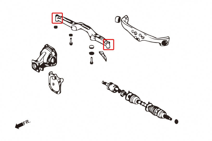 Set bucse suport diferential spate Hardrace pentru Mitsubishi Lancer Evo - 6661