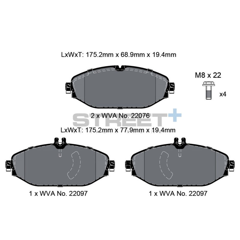 Placute Frana Fata Pagid Street+ T8010 - Mercedes-Benz
