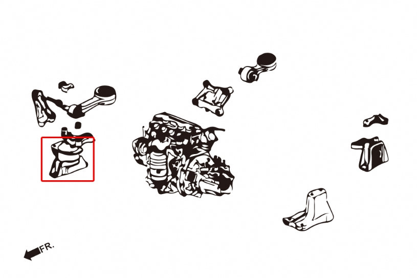 Tampon motor dreapta Hardrace pentru Honda Civic - 7159
