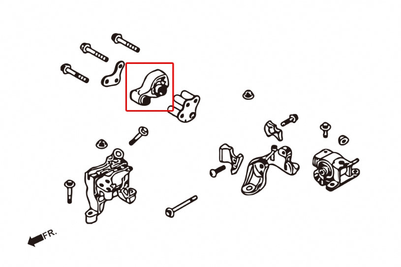 Tampon motor spate Hardrace pentru Mazda CX-5 / Mazda 3 - 7765