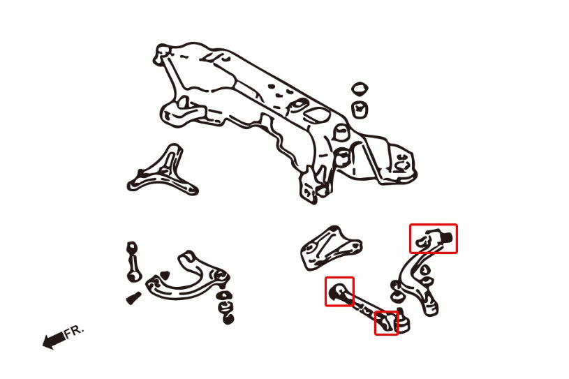 Set bucse brat suspensie inferior fata Hardrace pentru Mitsubishi Eclipse / Galant - 6183