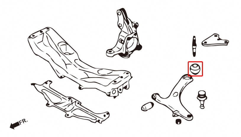 Set bucse brat suspensie inferior fata Hardrace pentru Subaru Impreza / WRX - 7889