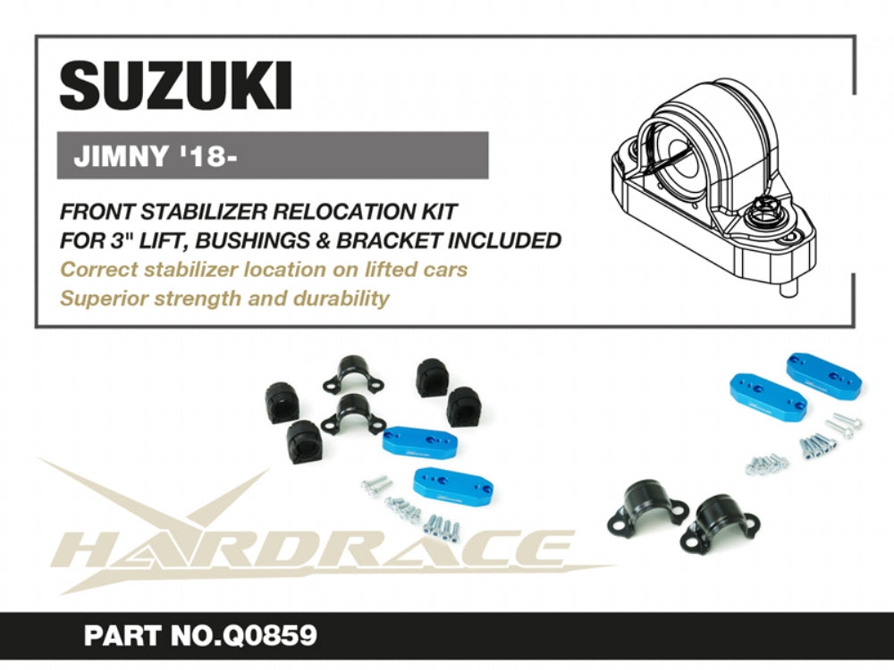 Kit repozitionare bara stabilizatoare fata Hardrace pentru Suzuki Jimny - Q0859