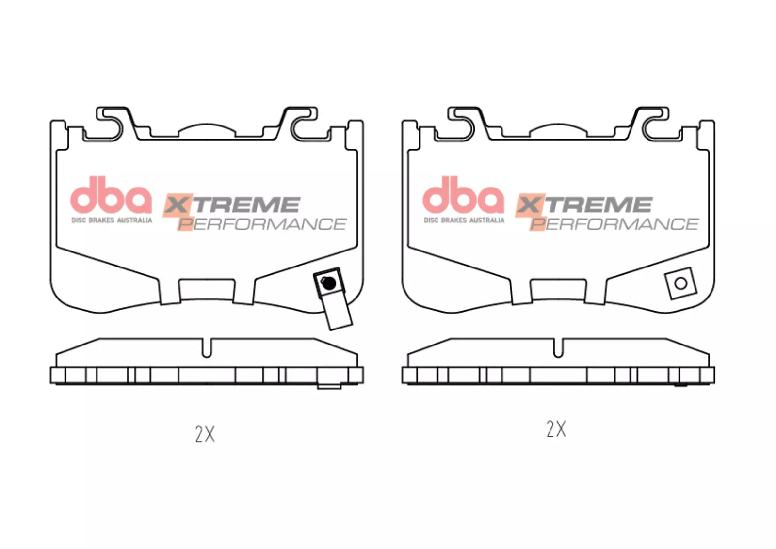 Placute Frana DBA Brake Kit 4000 Series T3 Slotted & Xtreme Performance (2x DBA43849S + DB15336XP) Spate Ford Mustang DBA43849S-15336XP