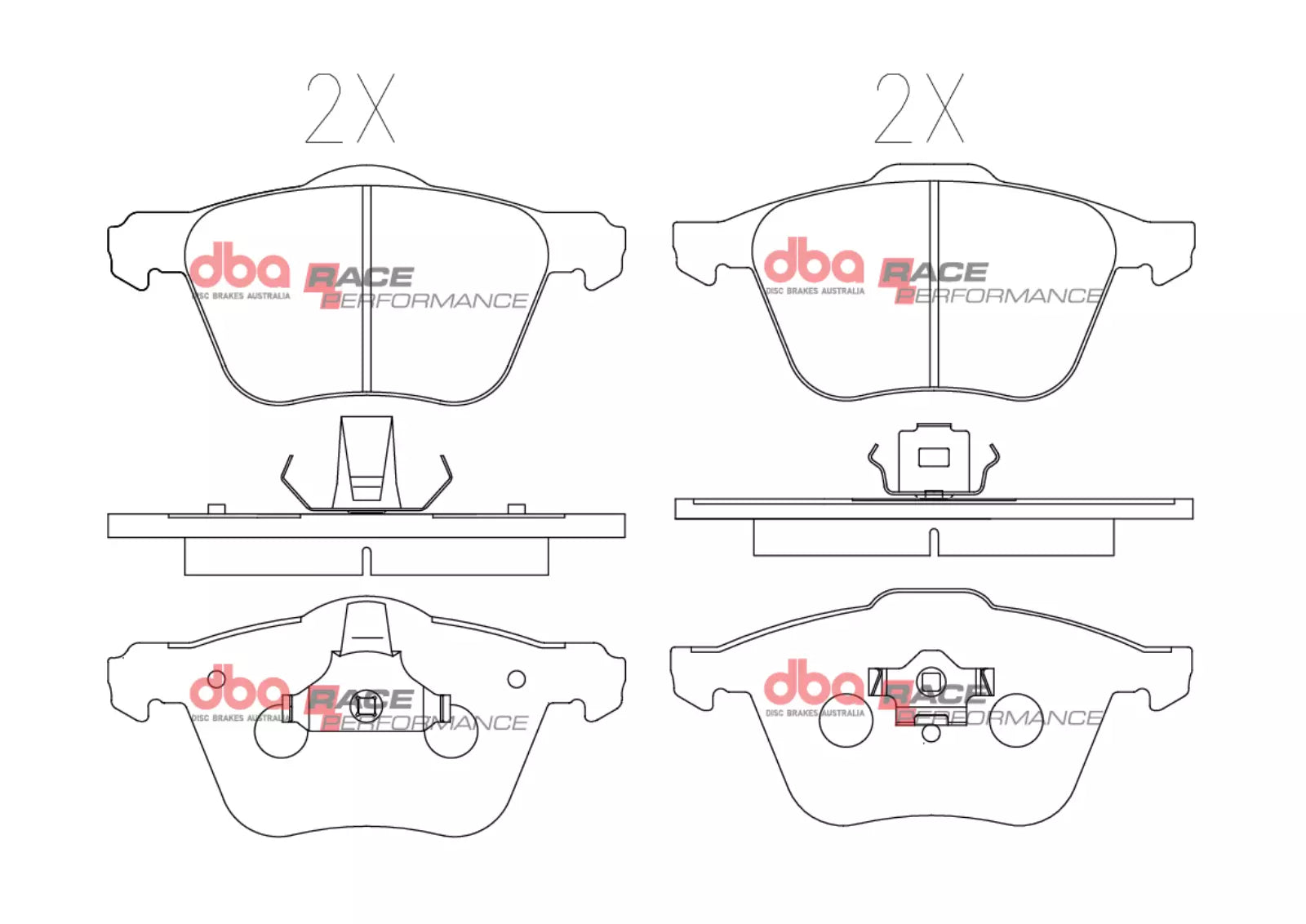 Placute Frana DBA Race Performance Fata Volvo DB1658RP