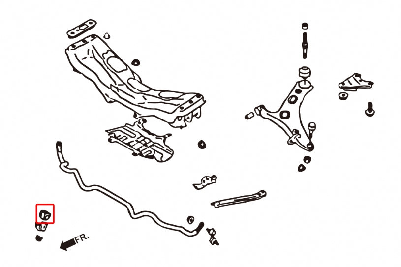 Set bucse suport bara stabilizatoare fata ranforsate Hardrace pentru Subaru BRZ / Toyota GR 86 / GT86 - 7602