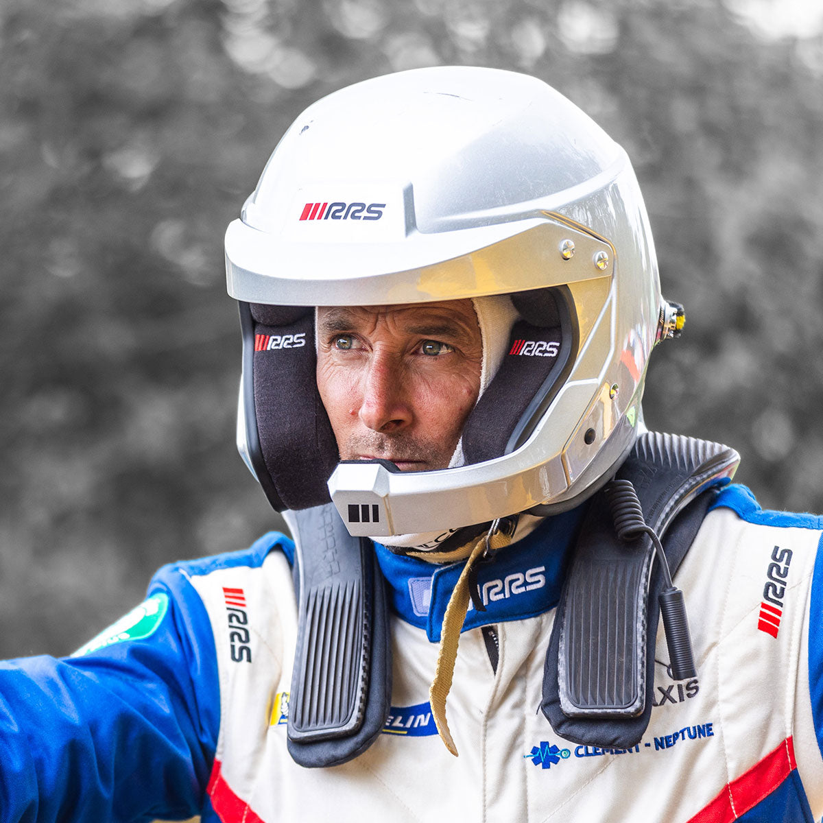 Casca FIA RRS PROTECT WRC Gri cu kit radio si brat microfon