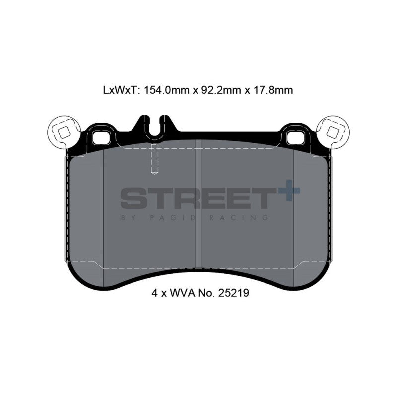 Placute Frana Fata Pagid Street+ T8116 - Mercedes-Benz CLS C218