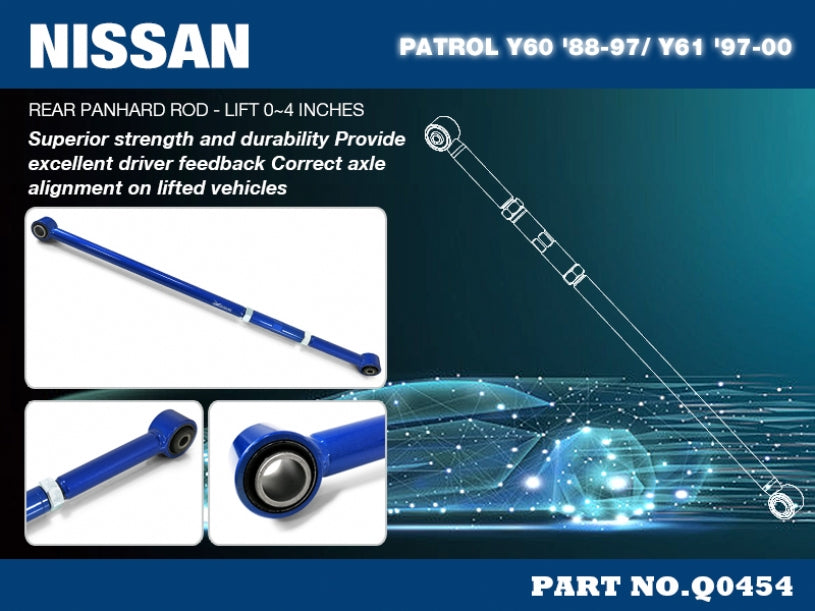 Bara panhard spate Hardrace pentru Nissan Patrol - Q0454