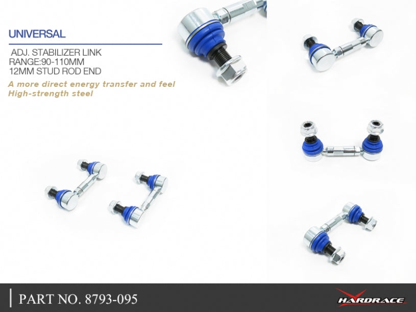 Bieleta antiruliu reglabila universala Hardrace pentru Hyundai Santa Fe / Volvo S60 / V60 - 8793-095