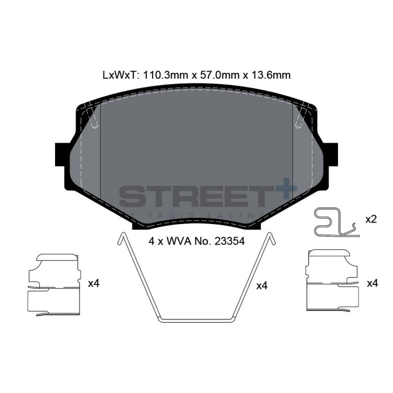 Placute Frana Fata Pagid Street+ T8171 - Mazda MX-5 NA