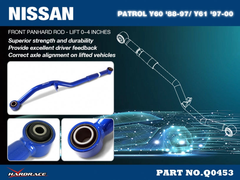 Bara panhard fata Hardrace pentru Nissan Patrol - Q0453