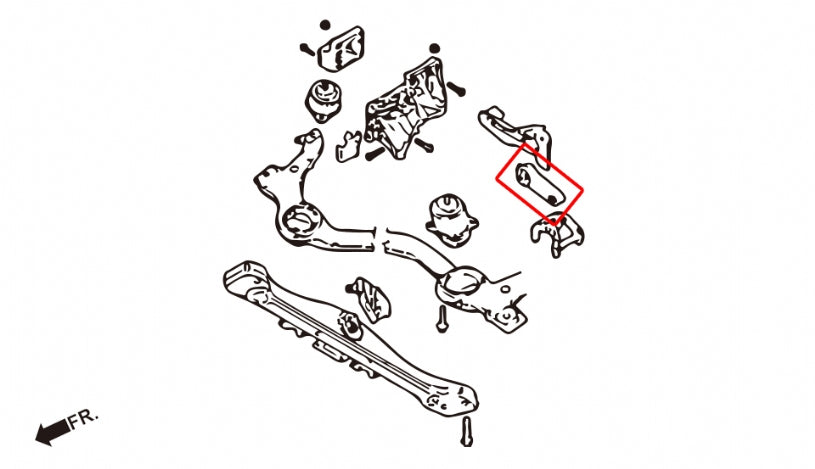 Brat de reactie motor superior Hardrace pentru Porsche Cayenne - Q0293