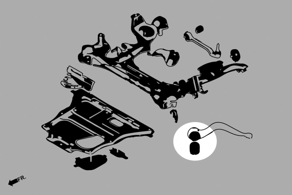 Set bucse brat suspensie inferior fata, capat fata Hardrace pentru BMW M135i / M140i - Q0253
