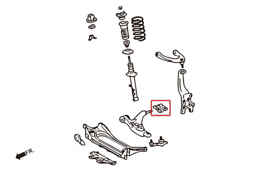 Set bucse brat suspensie inferior fata Hardrace pentru Lexus GS / IS - 7105