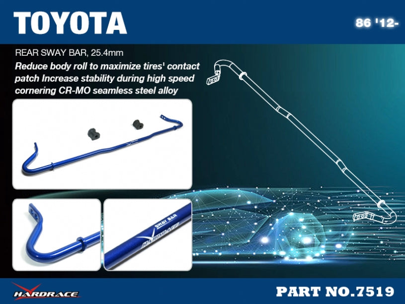 Bara stabilizatoare spate Hardrace pentru Subaru BRZ / Toyota GR 86 / GT86 - 7519
