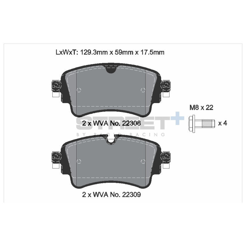 Placute Frana Spate Pagid Street+ T8260 - Audi A4 B9