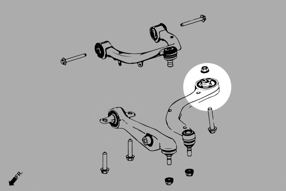 Set bucse brat suspensie inferior spate fata Hardrace pentru Tesla Model 3 / Model Y - Q0885