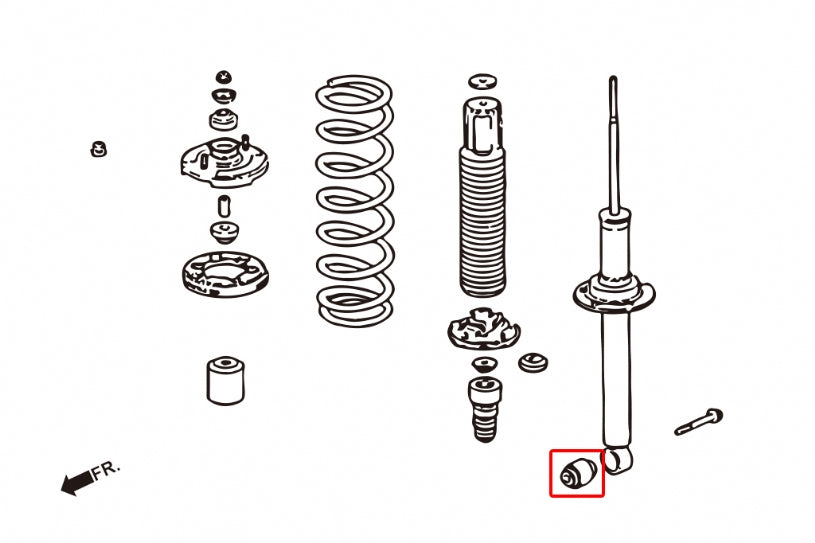 Set bucse amortizor spate Hardrace pentru Honda Accord - 6812