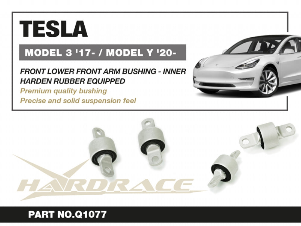 Set bucse brat suspensie inferior fata, capat interior Hardrace pentru Tesla Model 3 / Model Y - Q1077