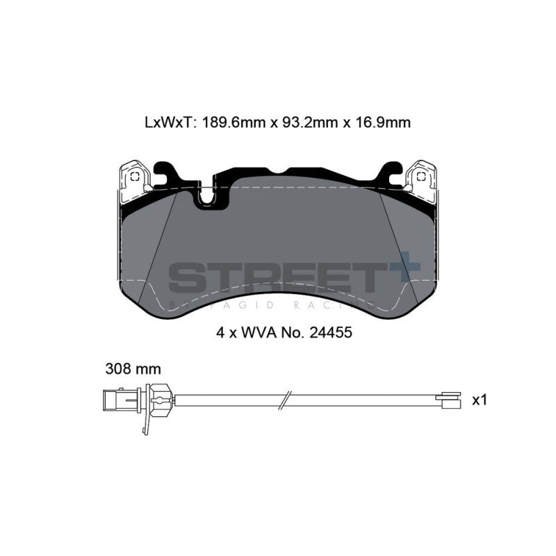 Placute Frana Fata Pagid Street+ T8073 - Audi A6 C6, Audi A7