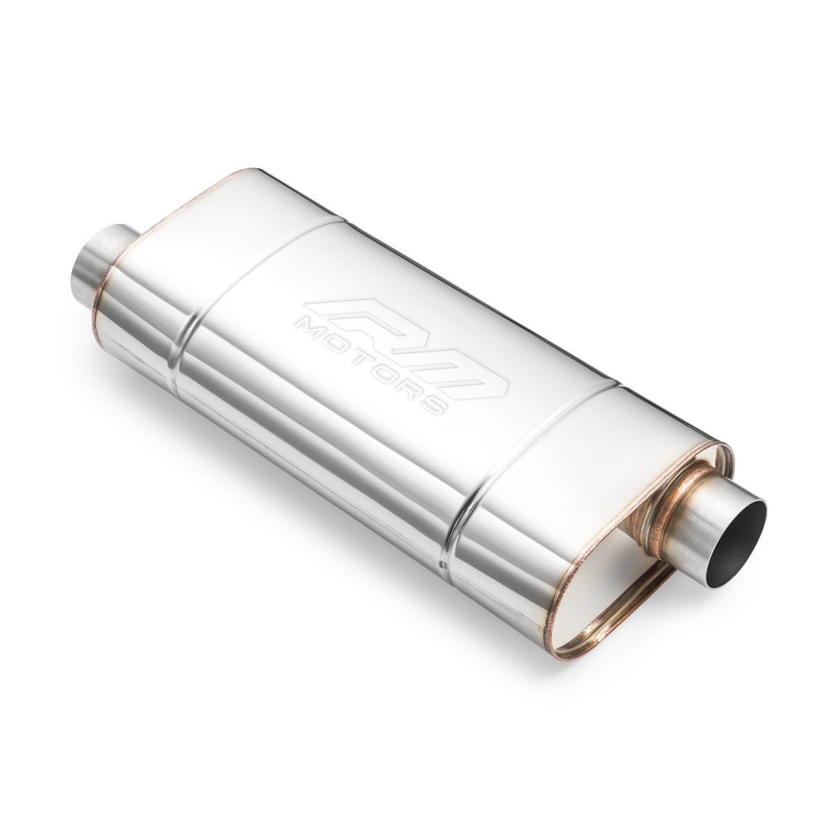 Universal elliptical silencer, stainless, 180x100 mm, EM003