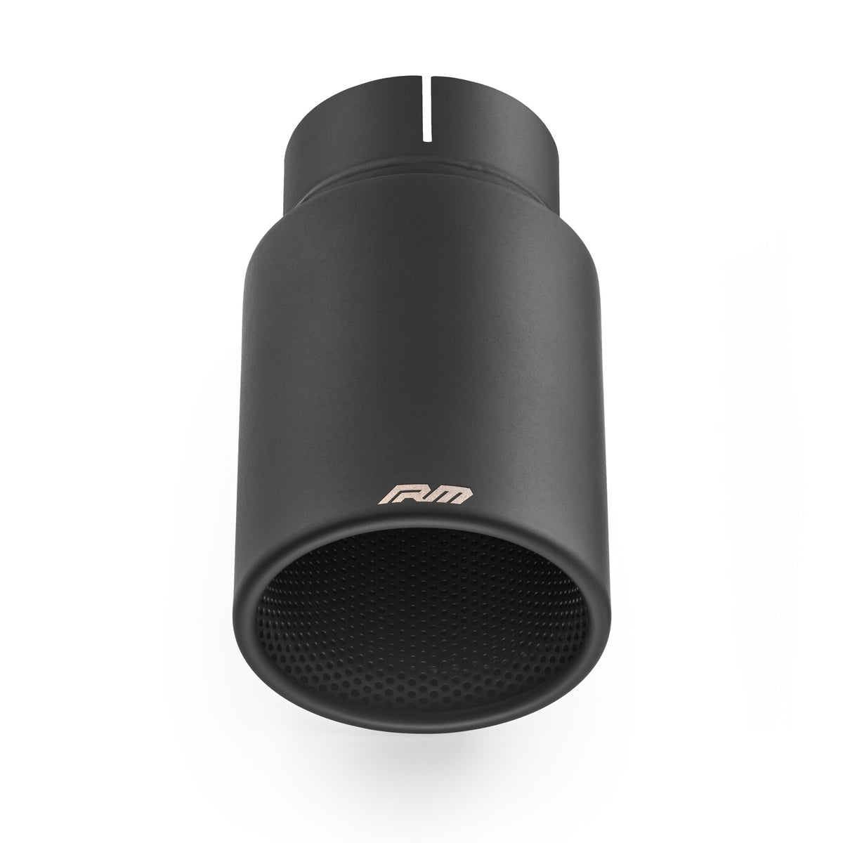 Tips evacuare drept cu buza rasfranta si difuzor perforat, inox negru ceramic KPZC/DP
