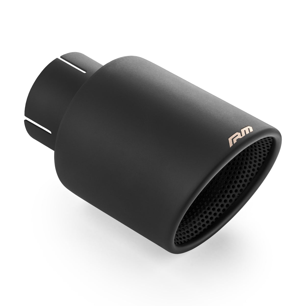 Tips evacuare tesit cu buza rasfranta si difuzor perforat, inox negru ceramic KSZC/DP