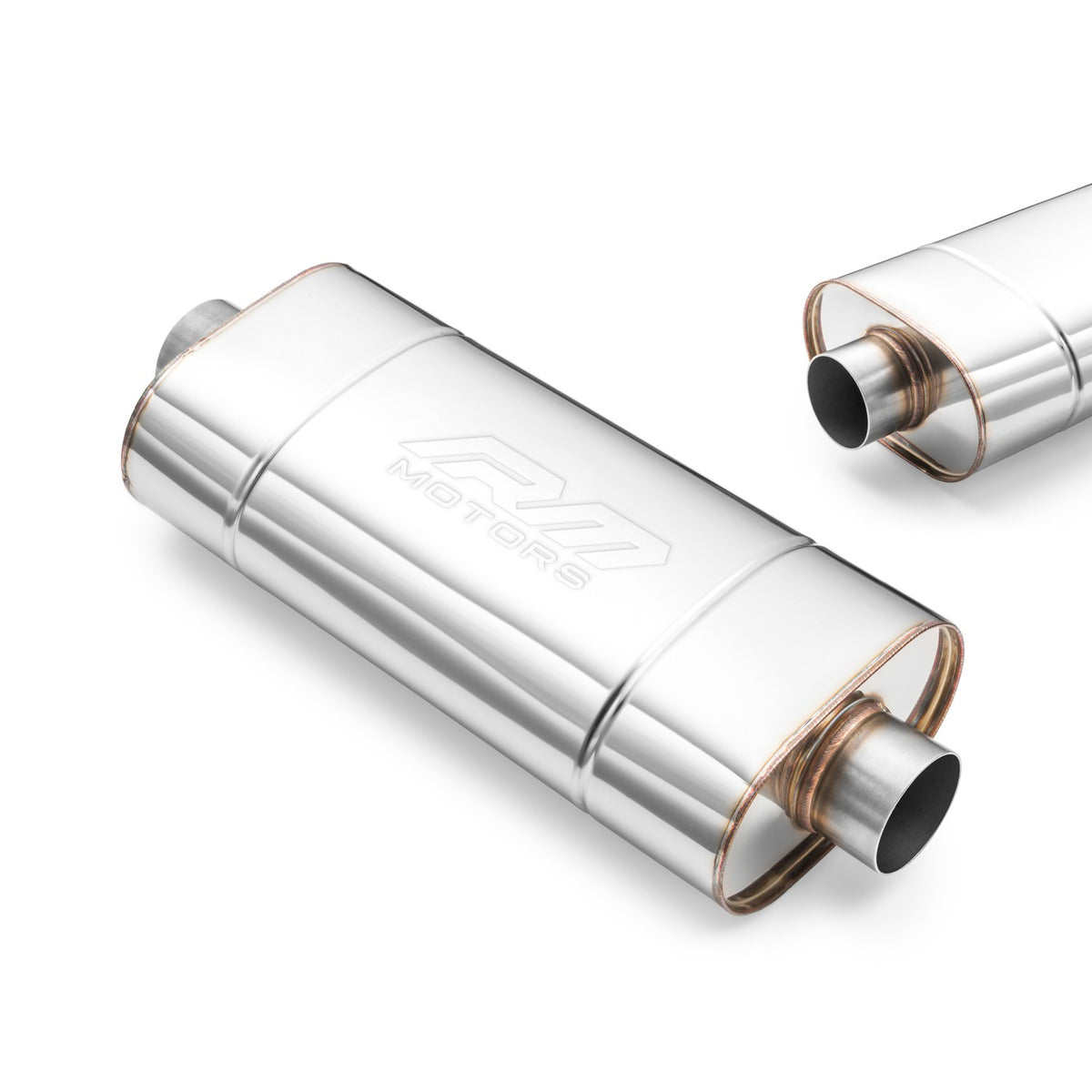 Universal elliptical silencer, stainless, 180x100 mm, EM001