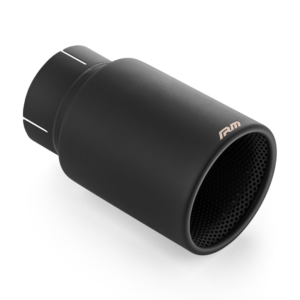 Tips evacuare drept cu buza rasfranta si difuzor perforat, inox negru ceramic KPZC/DP