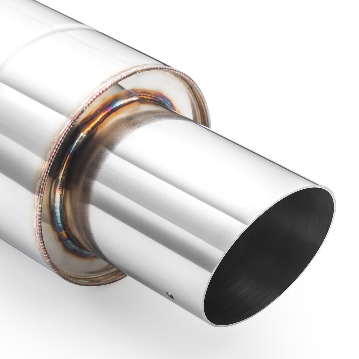 Toba finala rotunda inox cu trecere directa, corp 130 mm, lungime 300 mm, TOK1