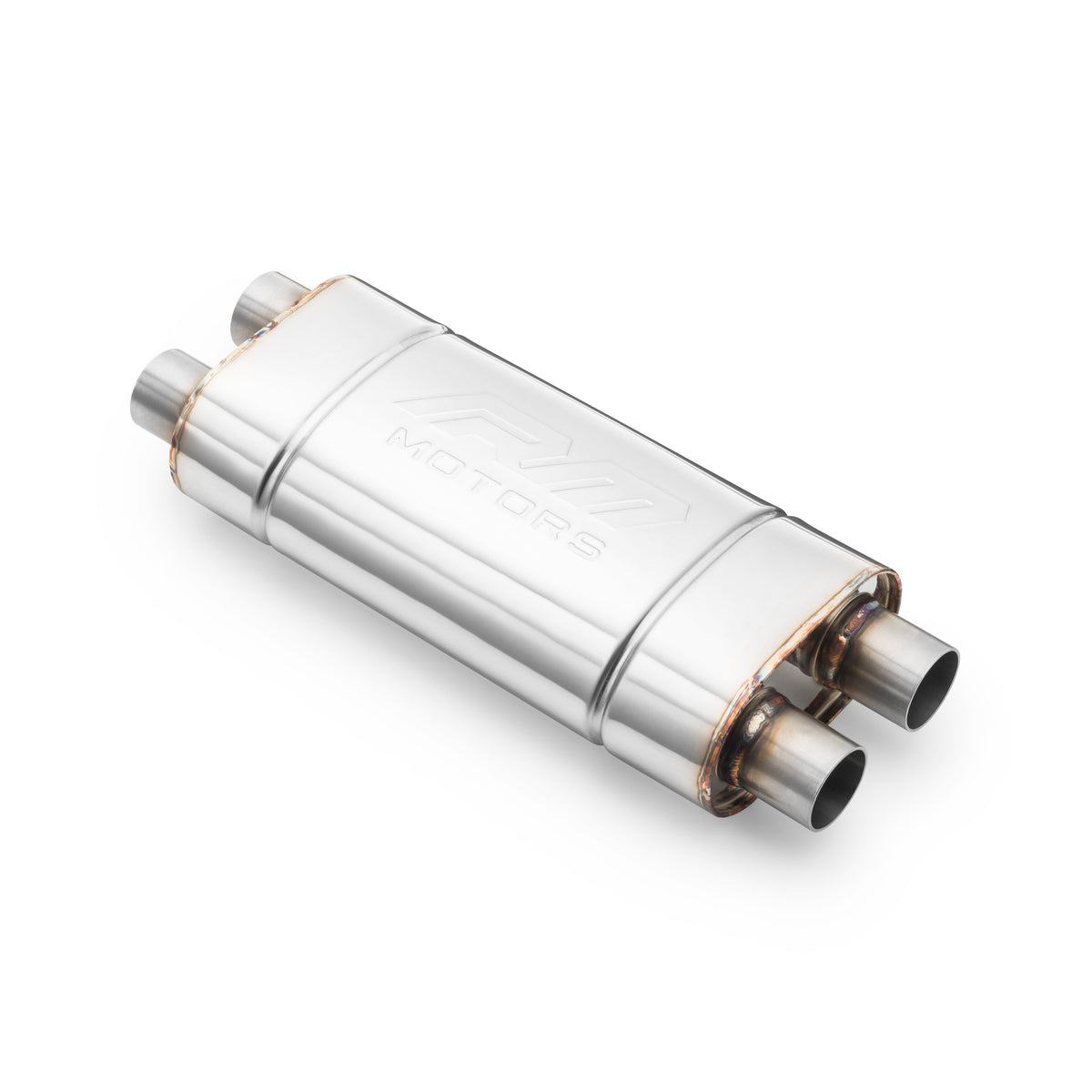 Universal elliptical silencer, stainless, 78x139 mm, length 300 mm, ES006