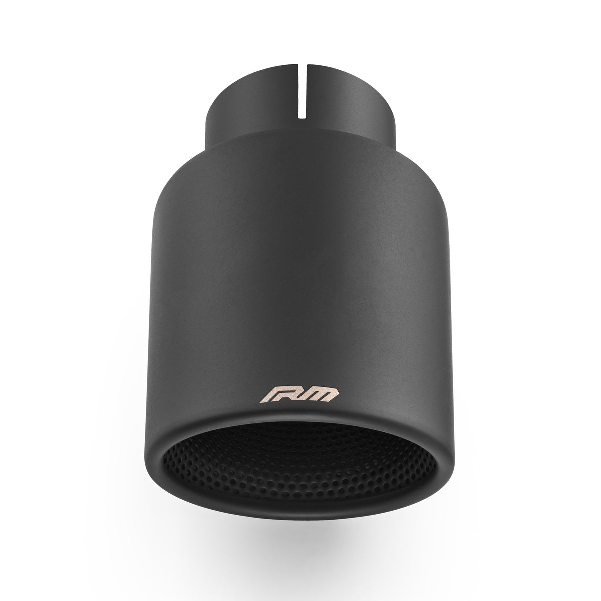 Tips evacuare tesit cu buza rasfranta si difuzor perforat, inox negru ceramic KSZC/DP