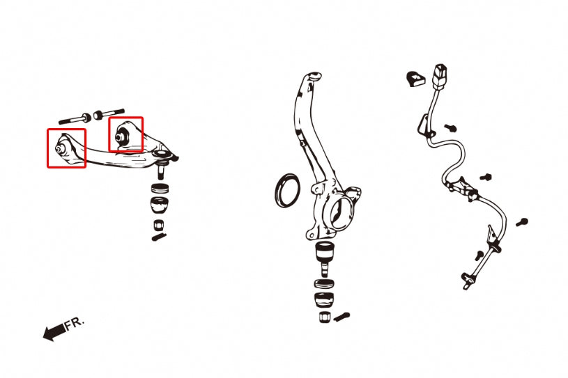 Set bucse brat suspensie superior fata Hardrace pentru Honda Accord - 6685