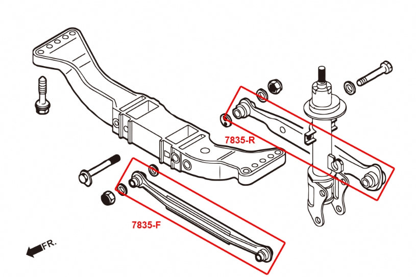 Brat suspensie brat transversal fata spate Hardrace pentru Alfa Romeo 147 / 156 - 7835-F