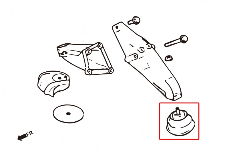 Tampon motor si cutie durificat Hardrace pentru BMW M3 / Seria 3 - 7364