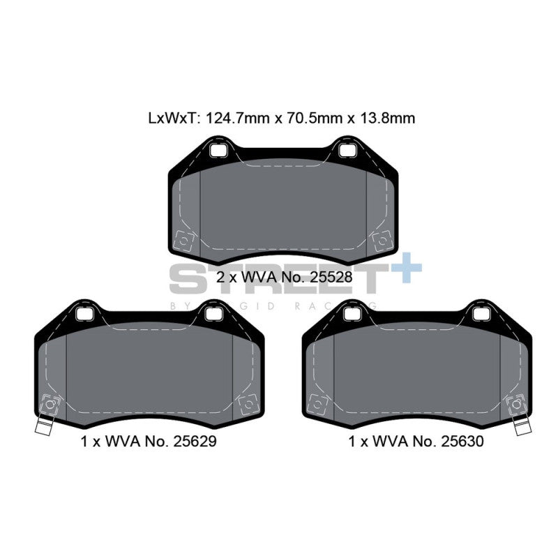 Placute Frana Fata Pagid Street+ T8088 - Abarth 124, Fiat 124 Spider 348 s.a.