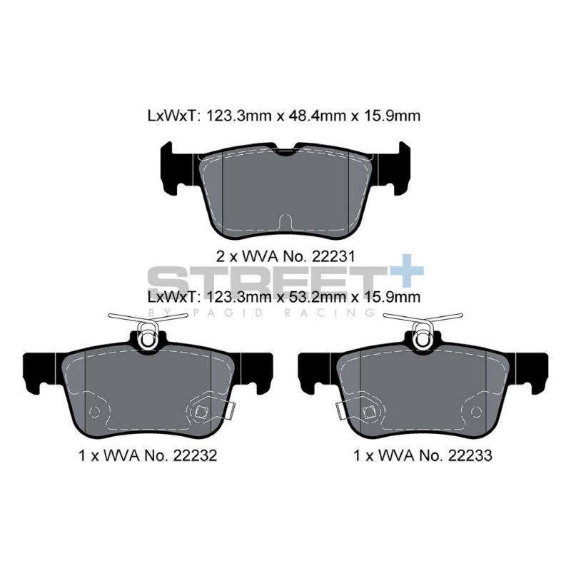 Placute Frana Spate Pagid Street+ T8013 - Ford Galaxy
