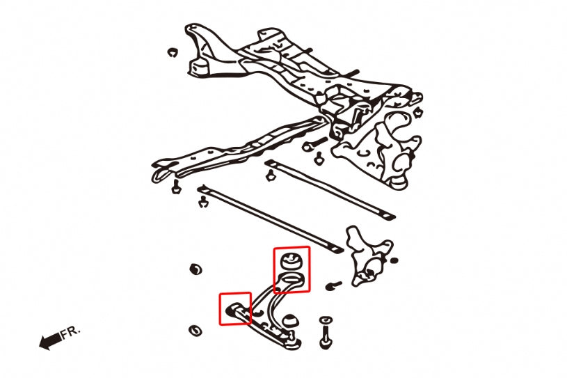 Set bucse brat suspensie inferior fata Hardrace pentru Mitsubishi Lancer Evo - 6746