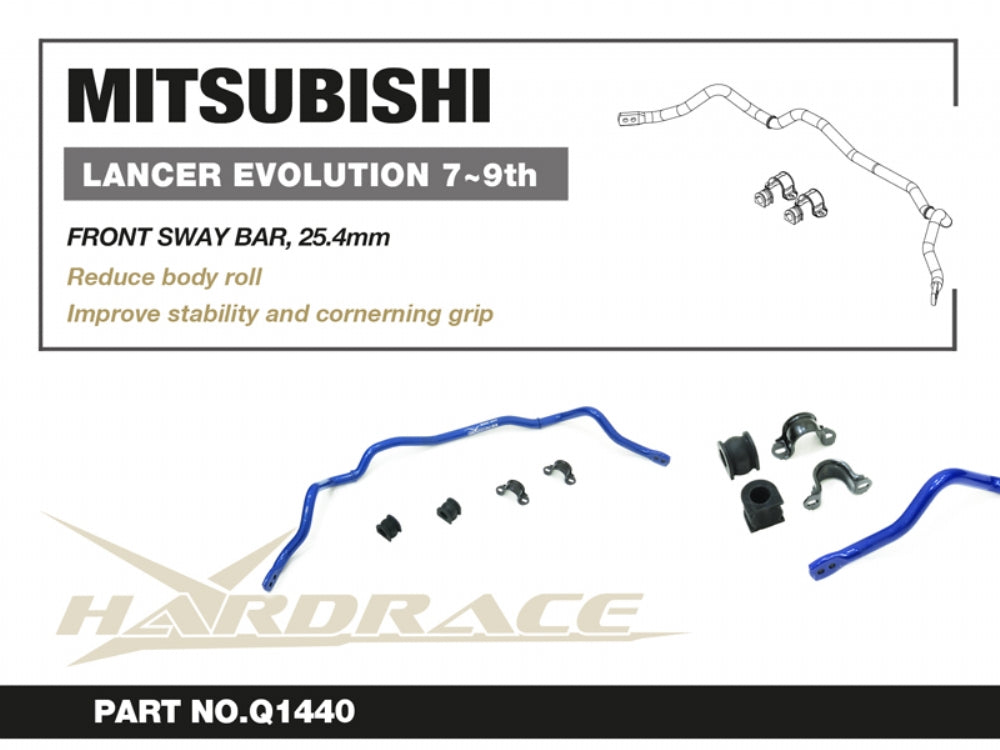 Bara stabilizatoare fata Hardrace pentru Mitsubishi Lancer Evo - Q1440