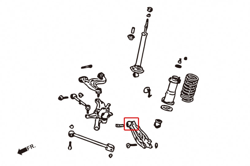Set bucse brat suspensie inferior spate Hardrace pentru Lexus IS / Toyota Altezza - 6857